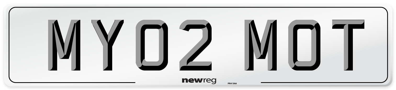 MY02 MOT Number Plate from New Reg